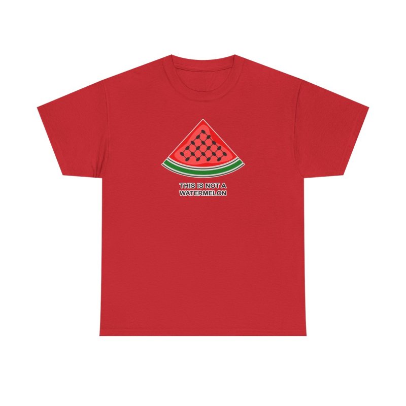 Palestine Watermelon T-Shirt | "This is Not a Watermelon" Keffiyeh Pattern Shirt