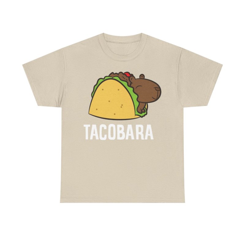 Tacobara T-Shirt | Funny Capybara Taco Pun Tee | Cute Animal Foodie Gift | Kids & Adults Heavy Cotton Shirt