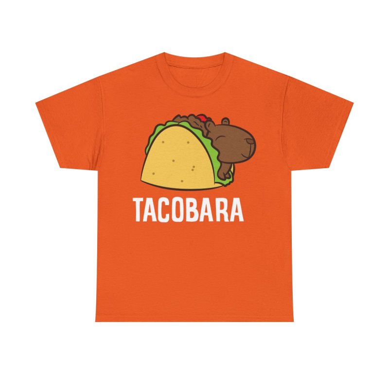 Tacobara T-Shirt | Funny Capybara Taco Pun Tee | Cute Animal Foodie Gift | Kids & Adults Heavy Cotton Shirt
