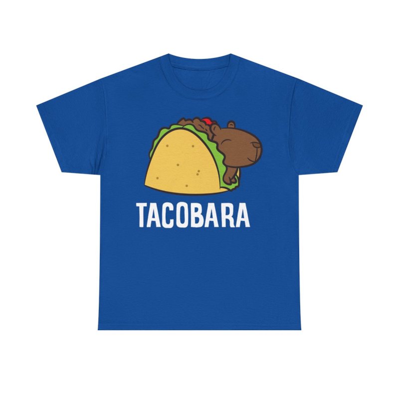 Tacobara T-Shirt | Funny Capybara Taco Pun Tee | Cute Animal Foodie Gift | Kids & Adults Heavy Cotton Shirt
