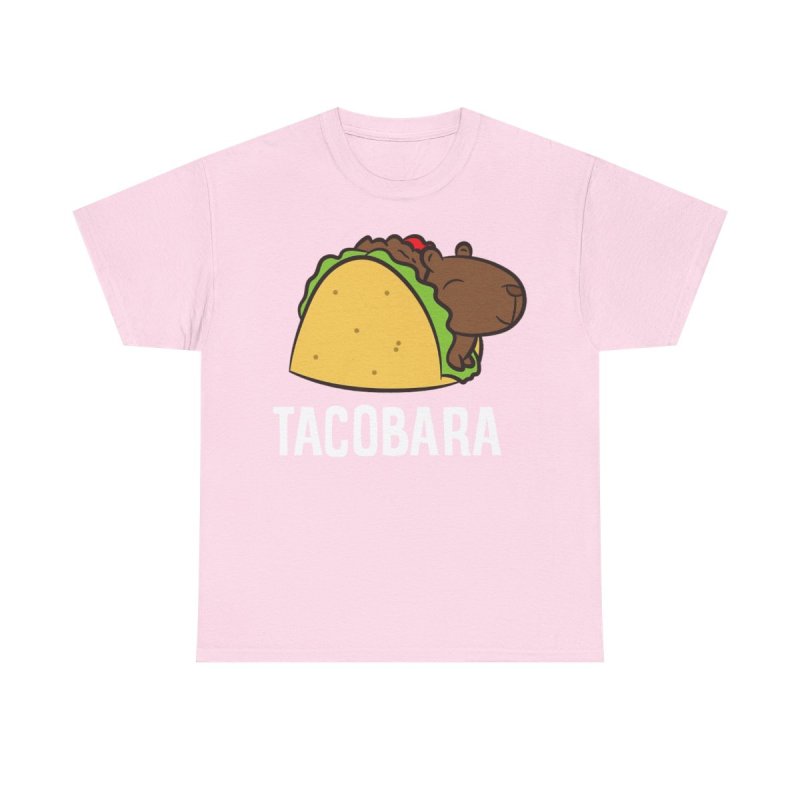 Tacobara T-Shirt | Funny Capybara Taco Pun Tee | Cute Animal Foodie Gift | Kids & Adults Heavy Cotton Shirt