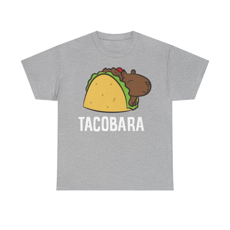 Tacobara T-Shirt | Funny Capybara Taco Pun Tee | Cute Animal Foodie Gift | Kids & Adults Heavy Cotton Shirt