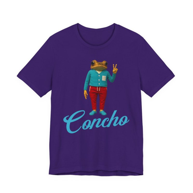 Concho Frog T-Shirt | Puerto Rico Coquí Character Graphic Tee | Funny Puerto Rican Peace Frog Shirt