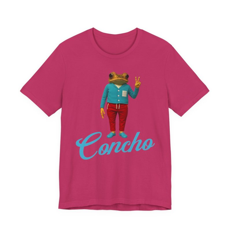 Concho Frog T-Shirt | Puerto Rico Coquí Character Graphic Tee | Funny Puerto Rican Peace Frog Shirt