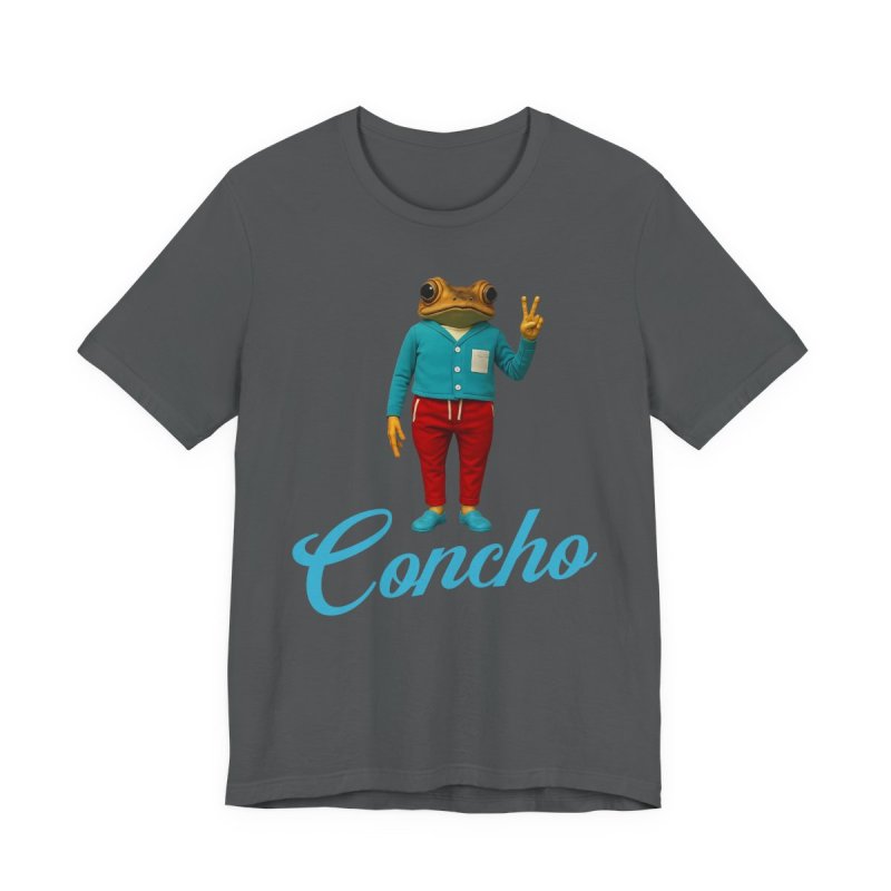 Concho Frog T-Shirt | Puerto Rico Coquí Character Graphic Tee | Funny Puerto Rican Peace Frog Shirt