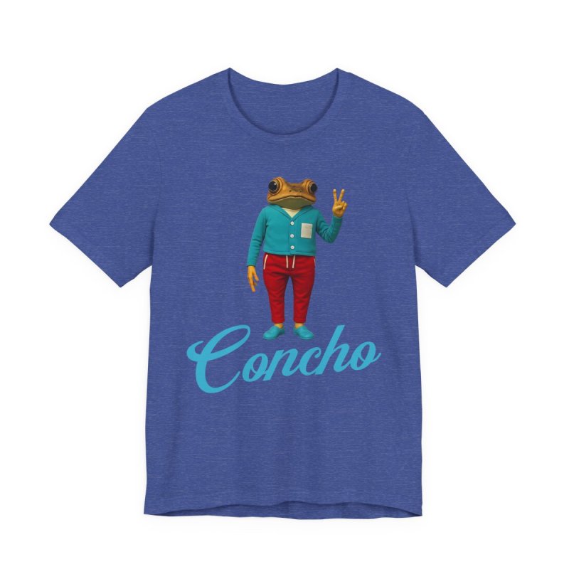 Concho Frog T-Shirt | Puerto Rico Coquí Character Graphic Tee | Funny Puerto Rican Peace Frog Shirt