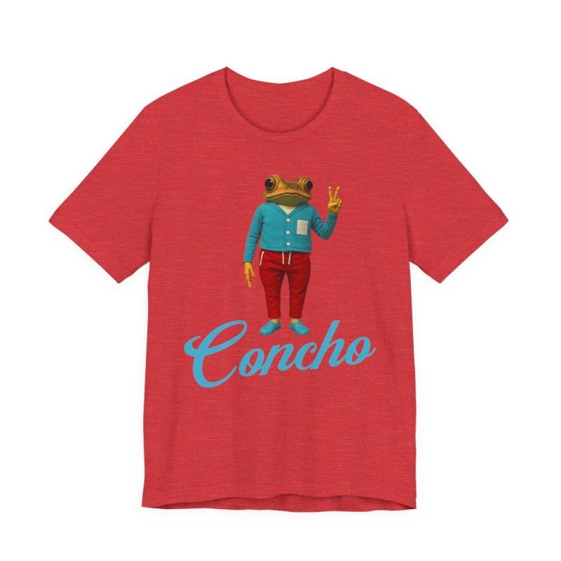 Concho Frog T-Shirt | Puerto Rico Coquí Character Graphic Tee | Funny Puerto Rican Peace Frog Shirt