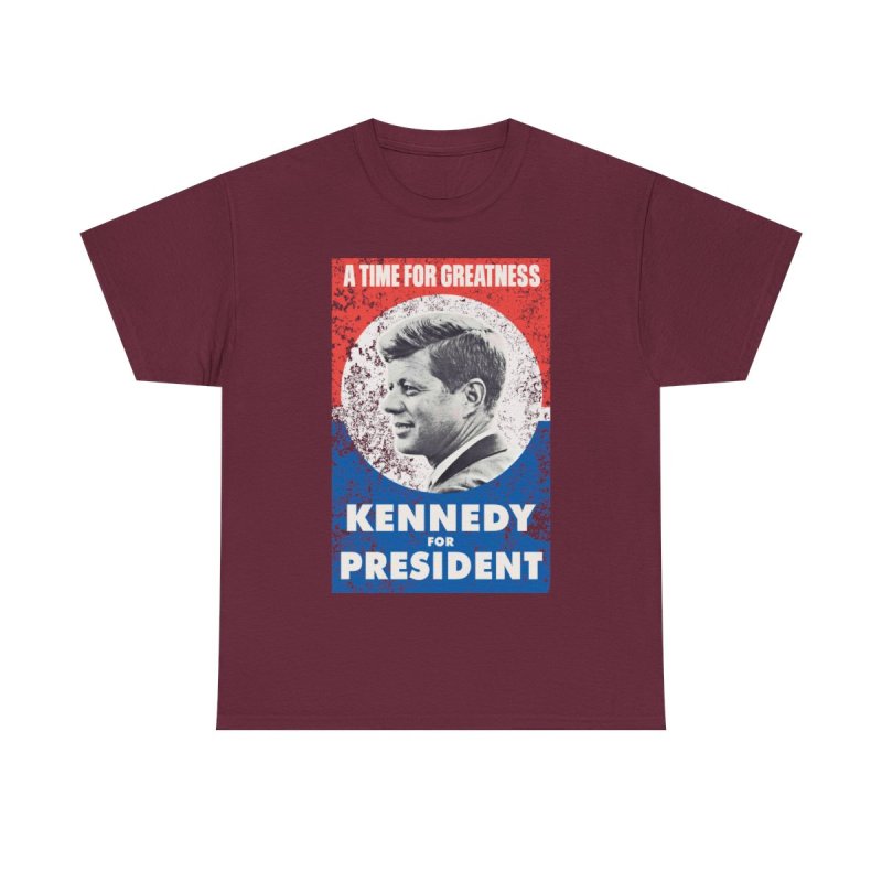 JFK for President Retro Campaign T-Shirt | John F. Kennedy Vintage Poster Tee