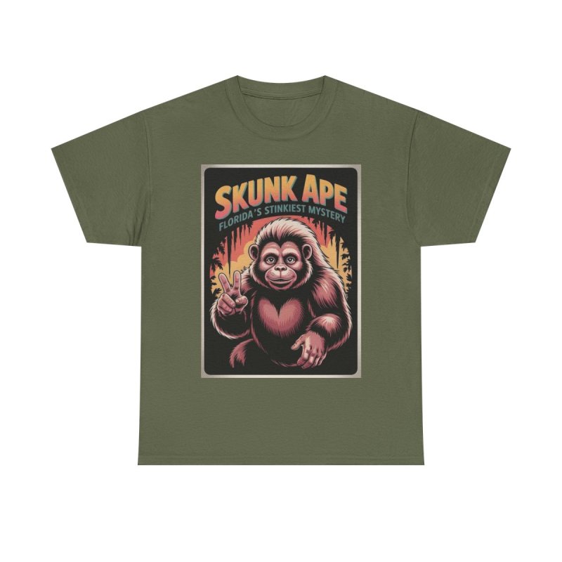 Florida Skunk Ape T-Shirt | "Florida's Stinkiest Mystery" Cryptozoology Bigfoot Peace Sign Shirt