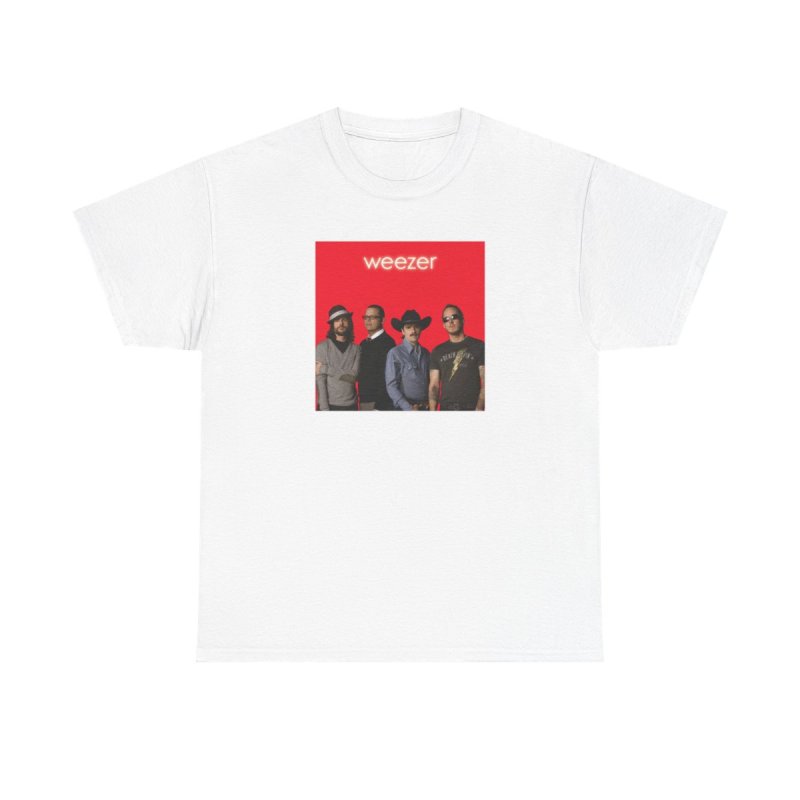 Weezer Red Album T-Shirt | Weezer Band Portrait Graphic Tee | 2000s Alternative Rock Merch