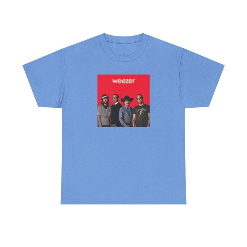 Weezer Red Album T-Shirt | Weezer Band Portrait Graphic Tee | 2000s Alternative Rock Merch