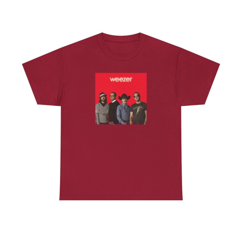 Weezer Red Album T-Shirt | Weezer Band Portrait Graphic Tee | 2000s Alternative Rock Merch