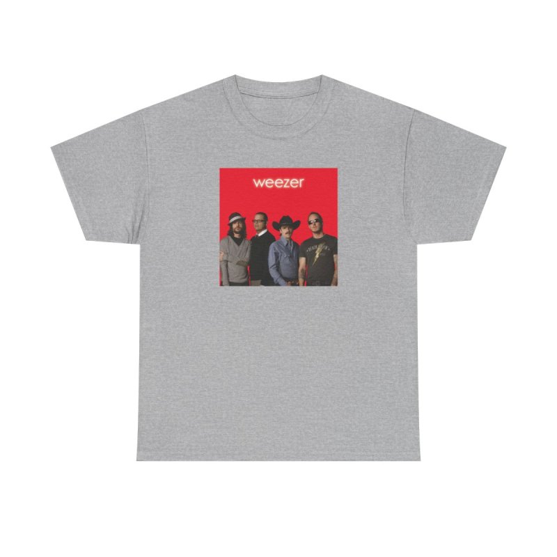 Weezer Red Album T-Shirt | Weezer Band Portrait Graphic Tee | 2000s Alternative Rock Merch