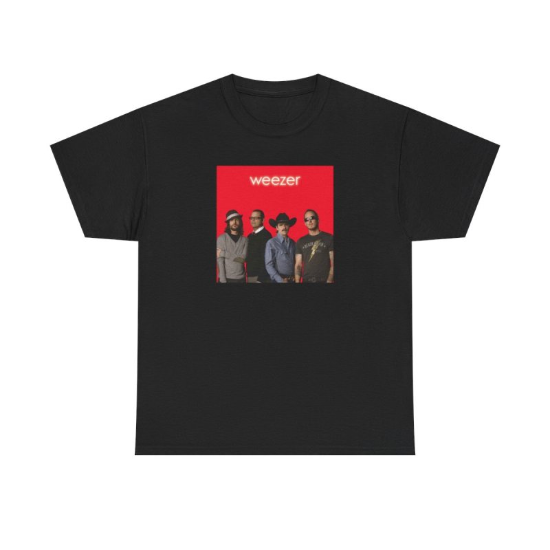 Weezer Red Album T-Shirt | Weezer Band Portrait Graphic Tee | 2000s Alternative Rock Merch