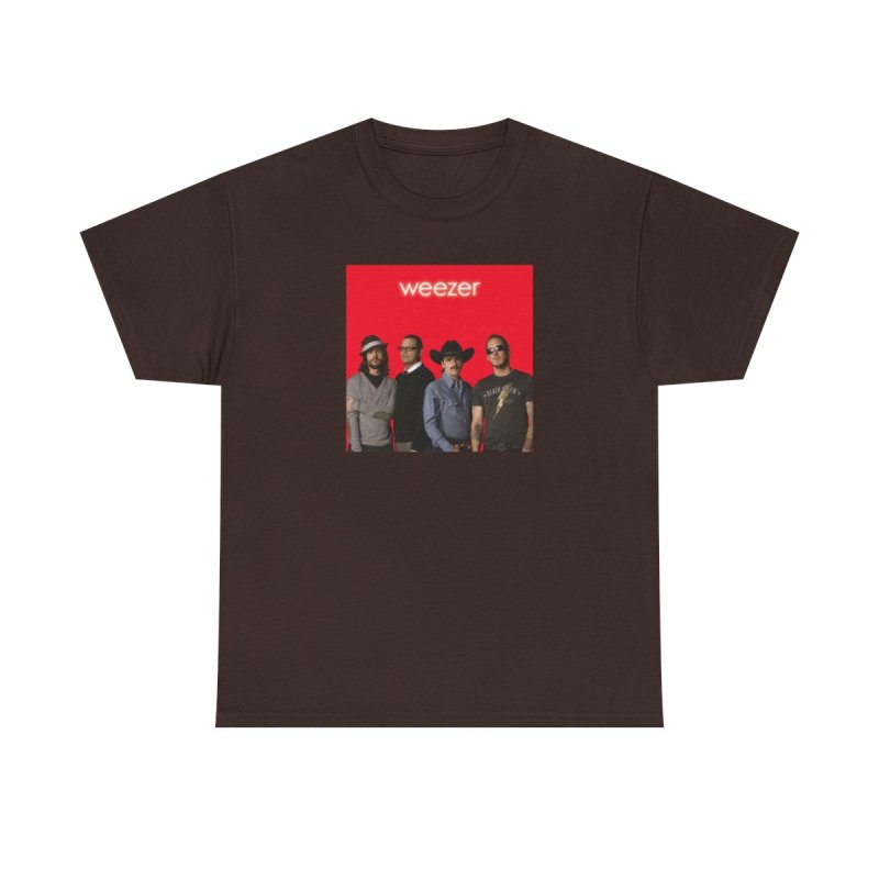 Weezer Red Album T-Shirt | Weezer Band Portrait Graphic Tee | 2000s Alternative Rock Merch