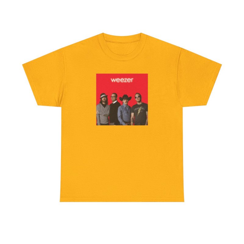Weezer Red Album T-Shirt | Weezer Band Portrait Graphic Tee | 2000s Alternative Rock Merch