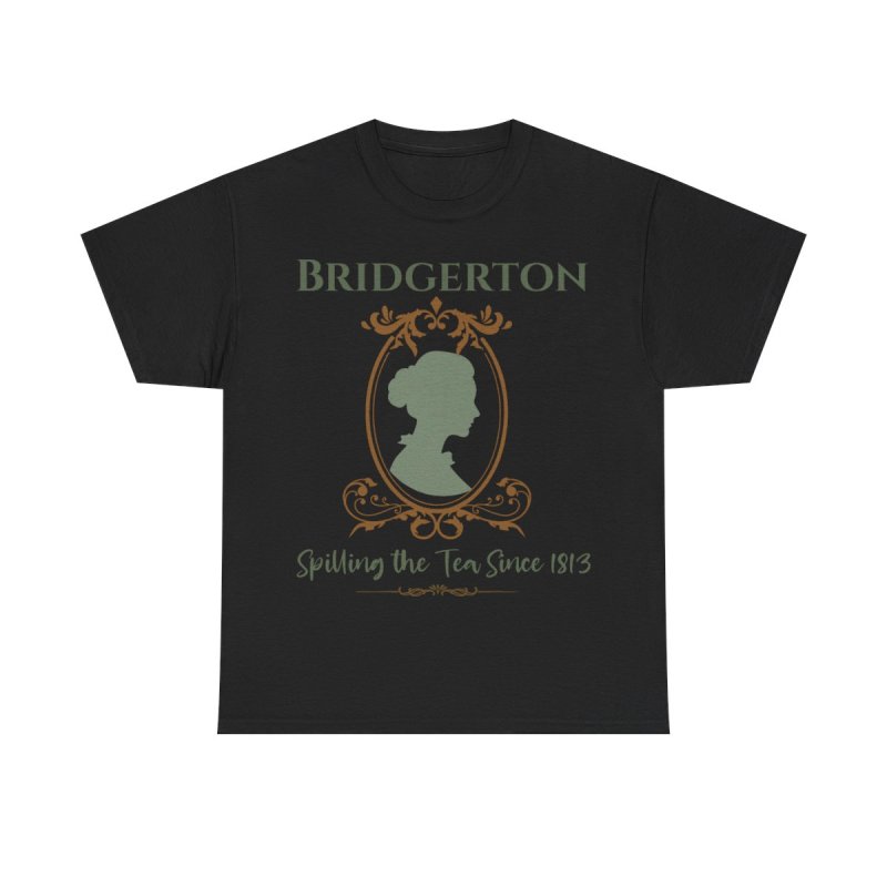Regency Gossip Silhouette T-Shirt | Spilling the Tea Since 1813 Graphic Tee | Lady Whistledown Inspired Fashion