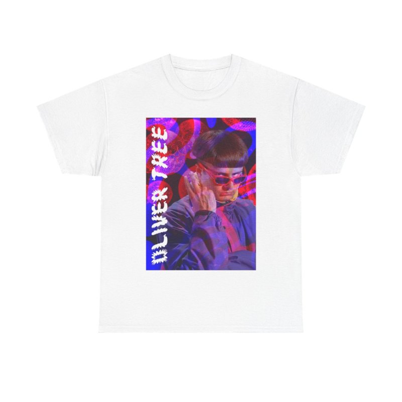 OLIVER TREE Heavy Cotton Tee | Vintage Psychedelic Cyberpunk Graphic T-Shirt | Retro Indie Pop Alt Rock Music Fan Apparel