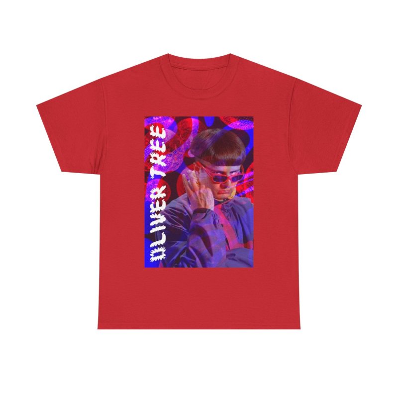 OLIVER TREE Heavy Cotton Tee | Vintage Psychedelic Cyberpunk Graphic T-Shirt | Retro Indie Pop Alt Rock Music Fan Apparel