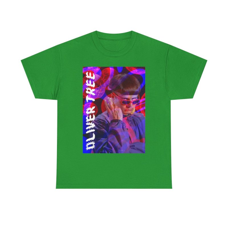 OLIVER TREE Heavy Cotton Tee | Vintage Psychedelic Cyberpunk Graphic T-Shirt | Retro Indie Pop Alt Rock Music Fan Apparel
