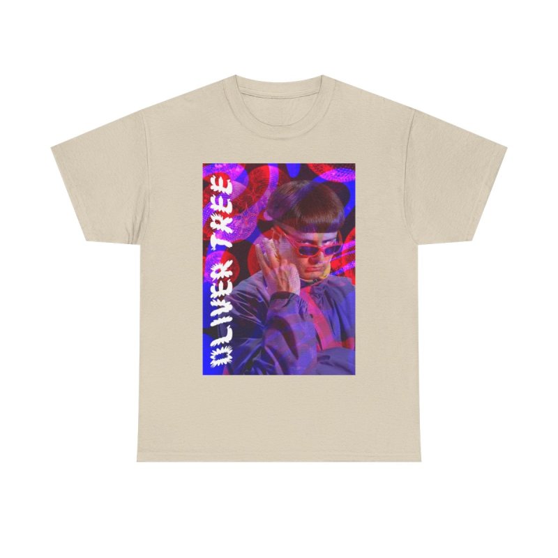 OLIVER TREE Heavy Cotton Tee | Vintage Psychedelic Cyberpunk Graphic T-Shirt | Retro Indie Pop Alt Rock Music Fan Apparel