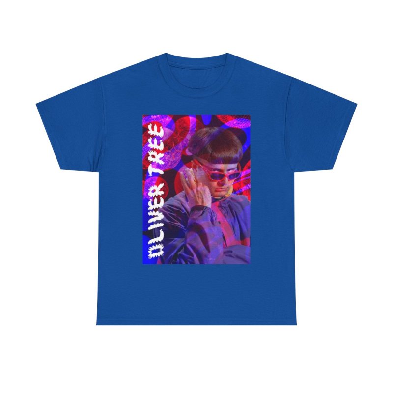 OLIVER TREE Heavy Cotton Tee | Vintage Psychedelic Cyberpunk Graphic T-Shirt | Retro Indie Pop Alt Rock Music Fan Apparel