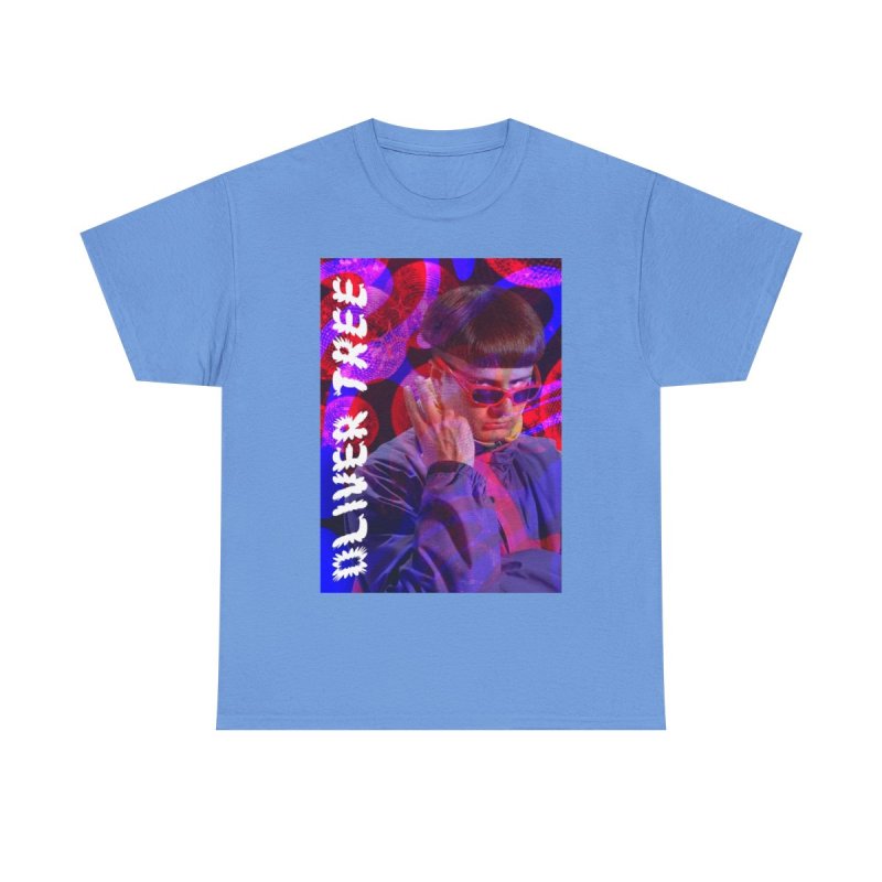 OLIVER TREE Heavy Cotton Tee | Vintage Psychedelic Cyberpunk Graphic T-Shirt | Retro Indie Pop Alt Rock Music Fan Apparel