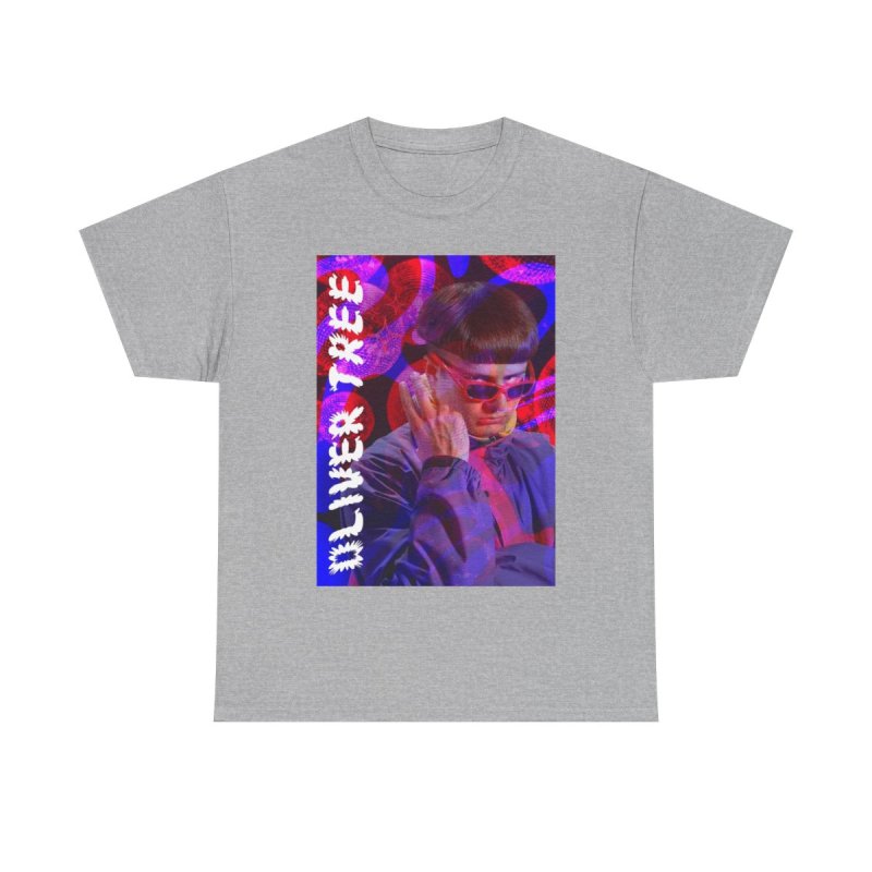 OLIVER TREE Heavy Cotton Tee | Vintage Psychedelic Cyberpunk Graphic T-Shirt | Retro Indie Pop Alt Rock Music Fan Apparel