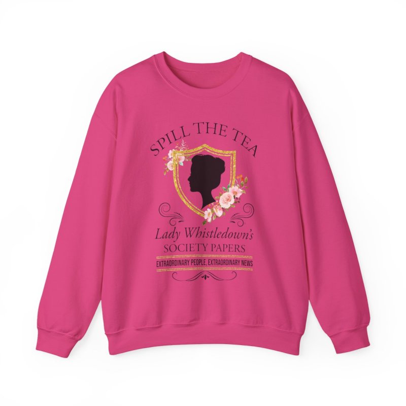 Lady Whistledown's Society Papers Sweatshirt | Bridgerton "Spill The Tea" Floral Edition