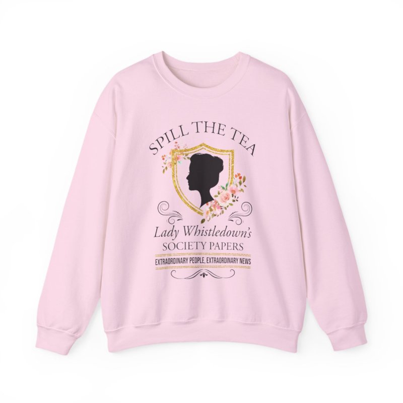 Lady Whistledown's Society Papers Sweatshirt | Bridgerton "Spill The Tea" Floral Edition