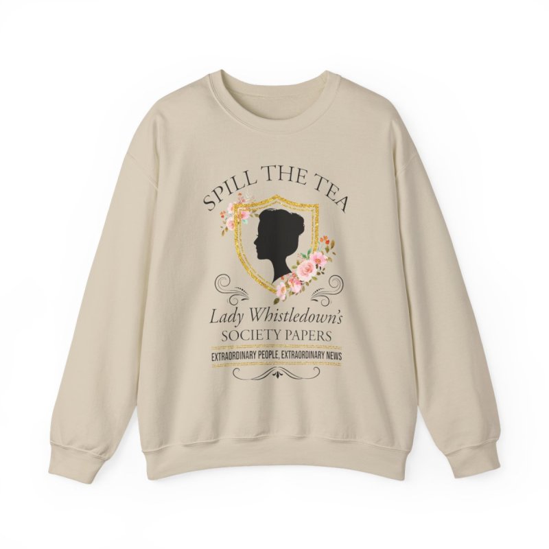 Lady Whistledown's Society Papers Sweatshirt | Bridgerton "Spill The Tea" Floral Edition