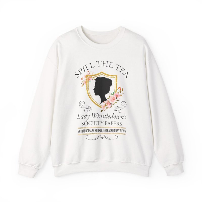 Lady Whistledown's Society Papers Sweatshirt | Bridgerton "Spill The Tea" Floral Edition
