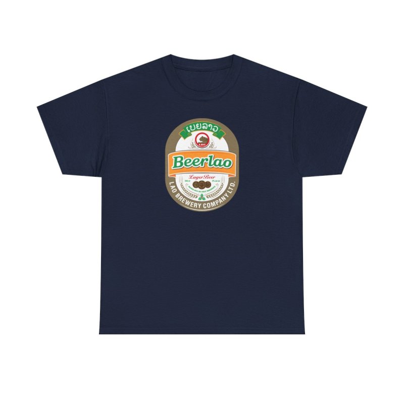 Beerlao Logo T-Shirt | Authentic Lao Brewery Company Graphic Tee | Southeast Asian Lager Souvenir Shirt