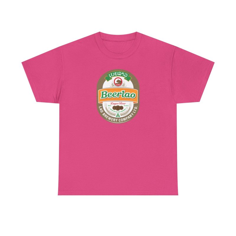 Beerlao Logo T-Shirt | Authentic Lao Brewery Company Graphic Tee | Southeast Asian Lager Souvenir Shirt