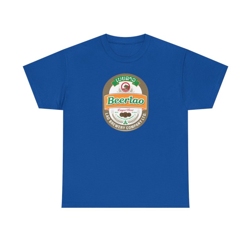Beerlao Logo T-Shirt | Authentic Lao Brewery Company Graphic Tee | Southeast Asian Lager Souvenir Shirt