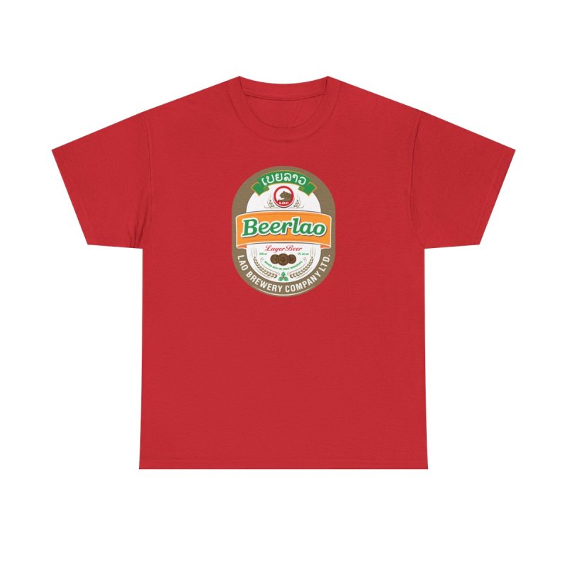 Beerlao Logo T-Shirt | Authentic Lao Brewery Company Graphic Tee | Southeast Asian Lager Souvenir Shirt