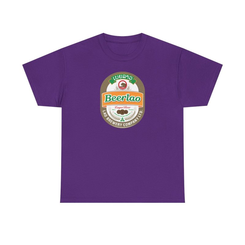 Beerlao Logo T-Shirt | Authentic Lao Brewery Company Graphic Tee | Southeast Asian Lager Souvenir Shirt
