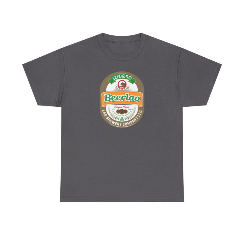 Beerlao Logo T-Shirt | Authentic Lao Brewery Company Graphic Tee | Southeast Asian Lager Souvenir Shirt