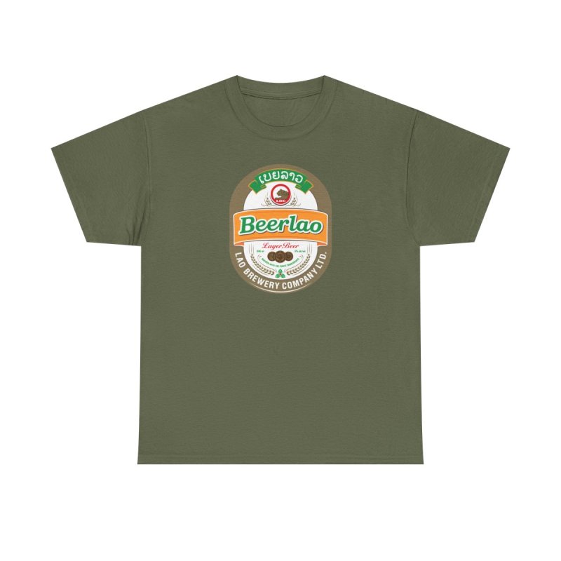 Beerlao Logo T-Shirt | Authentic Lao Brewery Company Graphic Tee | Southeast Asian Lager Souvenir Shirt