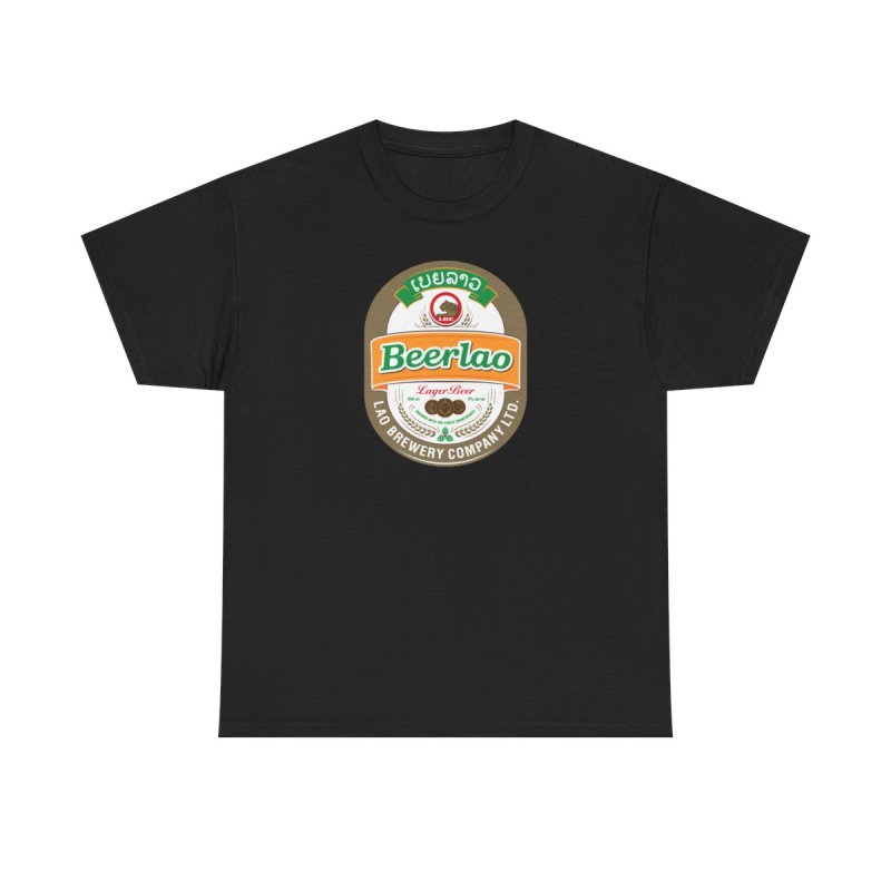 Beerlao Logo T-Shirt | Authentic Lao Brewery Company Graphic Tee | Southeast Asian Lager Souvenir Shirt