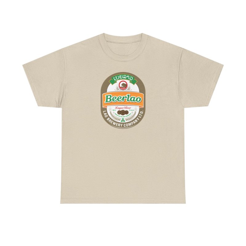 Beerlao Logo T-Shirt | Authentic Lao Brewery Company Graphic Tee | Southeast Asian Lager Souvenir Shirt