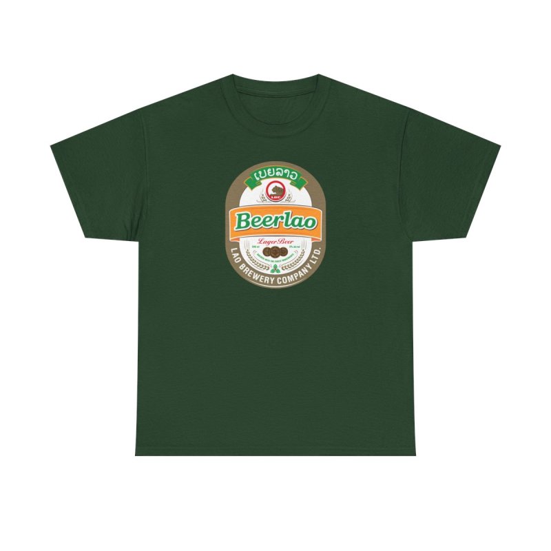 Beerlao Logo T-Shirt | Authentic Lao Brewery Company Graphic Tee | Southeast Asian Lager Souvenir Shirt
