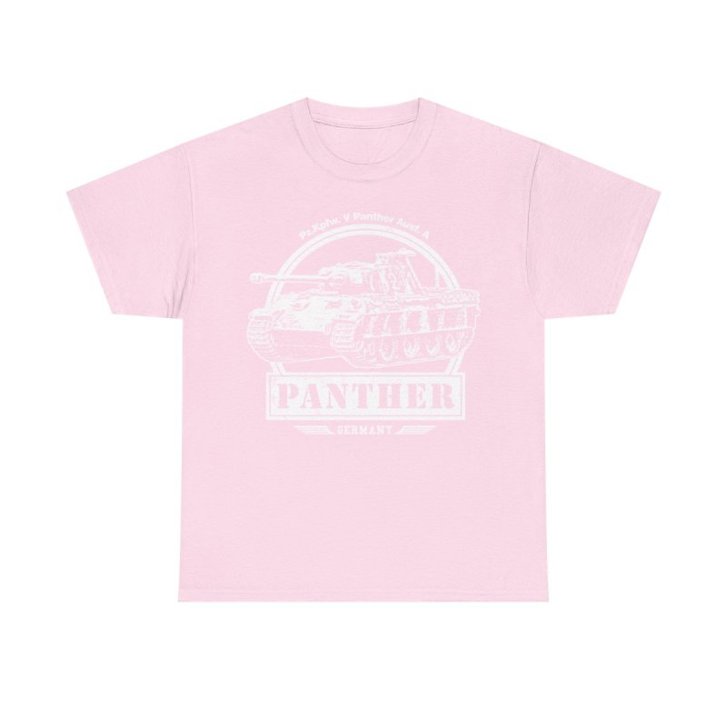Panther Tank T-Shirt | Pz.Kpfw. V Ausf. A WWII German Panzer Tee | World War II History Tactical Military Vehicle Graphic Top
