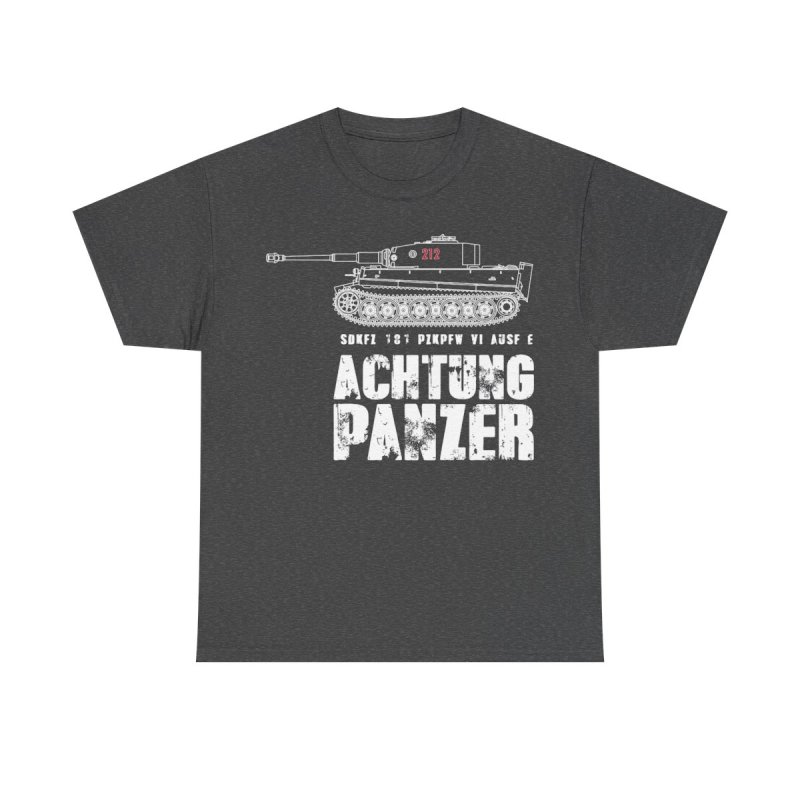 ACHTUNG PANZER T-Shirt | WWII German Tiger Tank Armored Might Tee