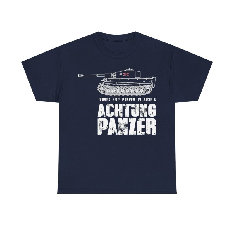 ACHTUNG PANZER T-Shirt | WWII German Tiger Tank Armored Might Tee