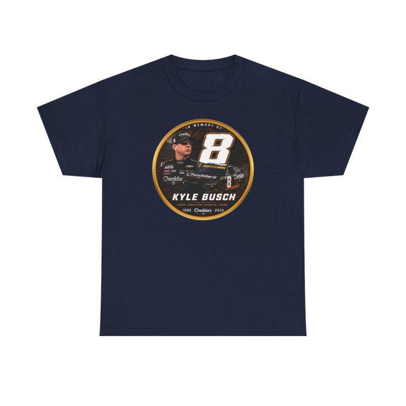 Kyle Busch Number 8 Tribute | Vintage Commemorative Stock Car Racing Graphic T-Shirt