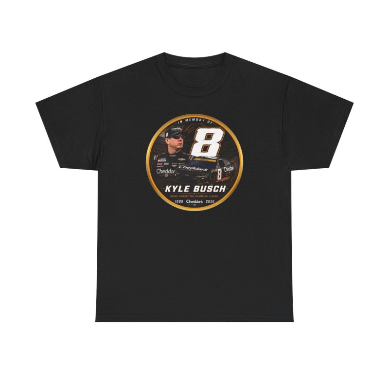 Kyle Busch Number 8 Tribute | Vintage Commemorative Stock Car Racing Graphic T-Shirt