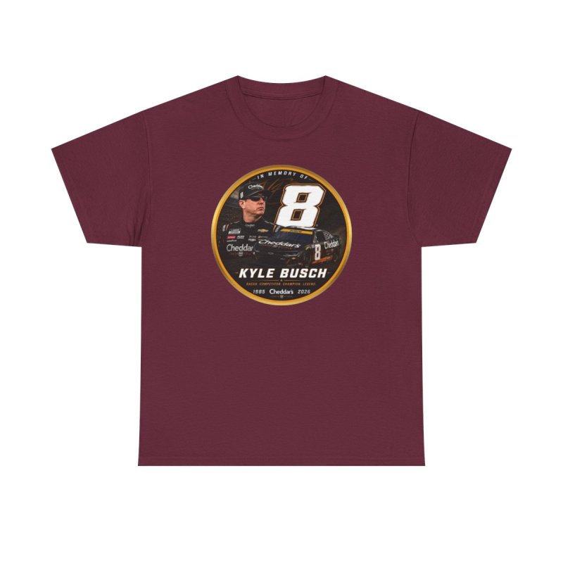 Kyle Busch Number 8 Tribute | Vintage Commemorative Stock Car Racing Graphic T-Shirt