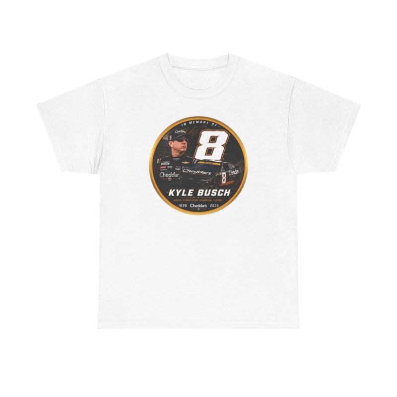 Kyle Busch Number 8 Tribute | Vintage Commemorative Stock Car Racing Graphic T-Shirt