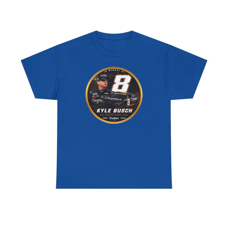 Kyle Busch Number 8 Tribute | Vintage Commemorative Stock Car Racing Graphic T-Shirt